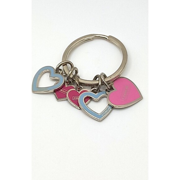 Coach Key Ring with 5 heart charms - Picture 7 of 8